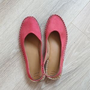 Irene Espadrille Mule Flats Women’s Size 8.5 Casual Shoe Red A New Day